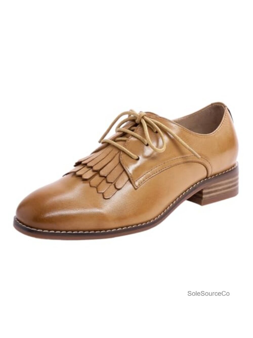 Handcrafted Sheepskin Leather Oxford Lace-Up Tassel Business Casual